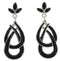 Southwest Jet Inlay Sterling Silver Earrings FX30849
